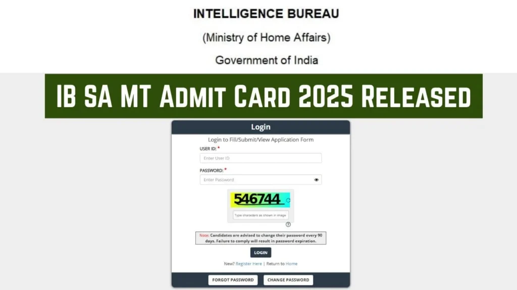 IB SA MT Admit Card 2025